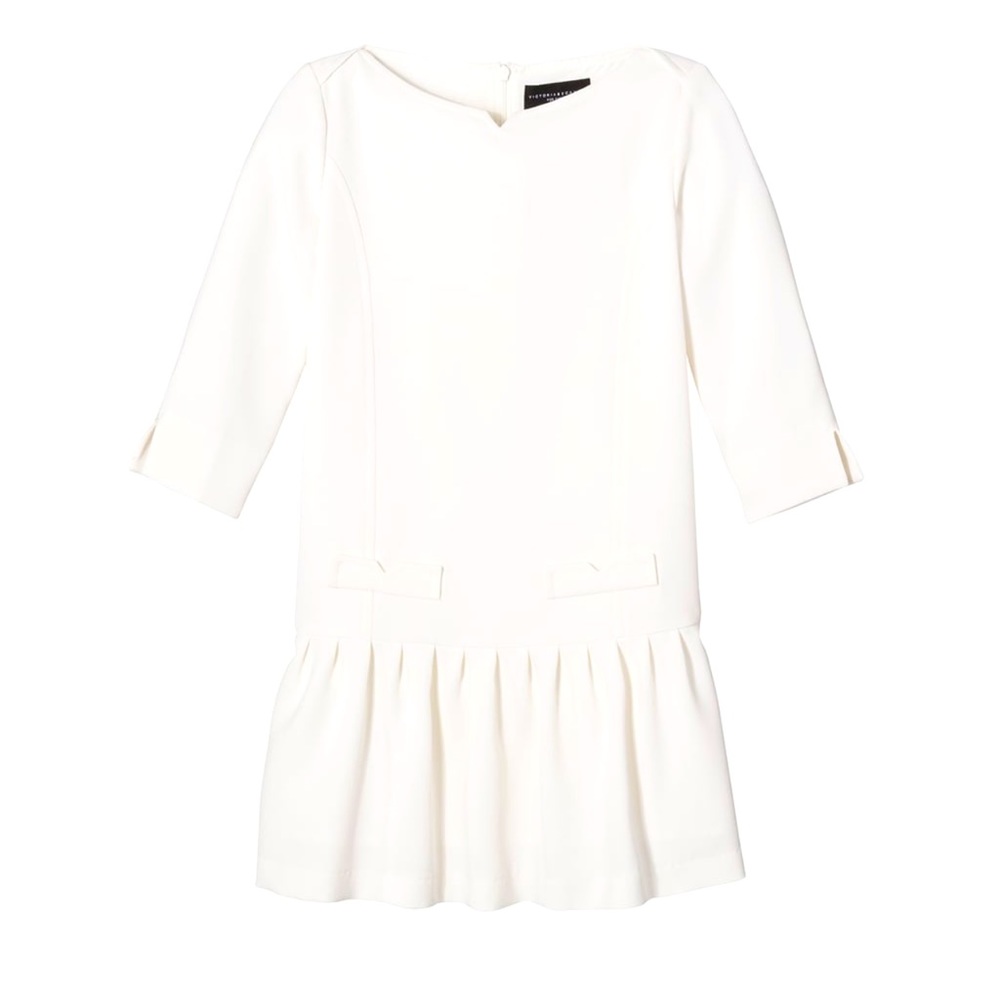 Like NEW Victoria Beckham for Target Girls' White Twill Drop Waist Dress Size S